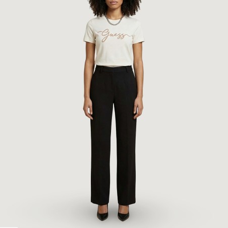 GUESS - T-shirt en coton avec logo brodé