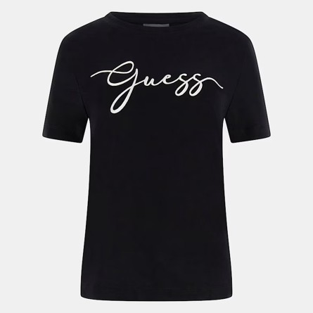 GUESS - Camiseta de algodón con logotipo bordado