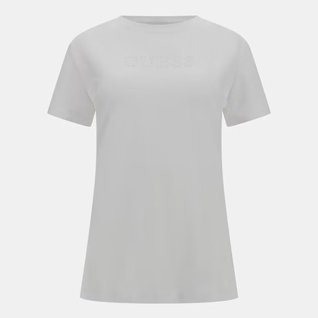 GUESS - T-shirt con logo in strass