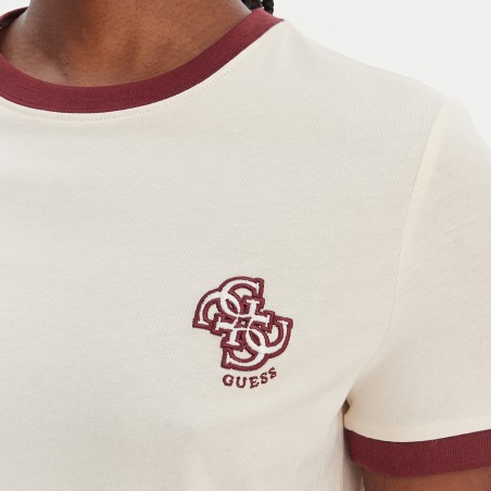 GUESS - Baumwoll-T-Shirt mit gesticktem 4G-Logo