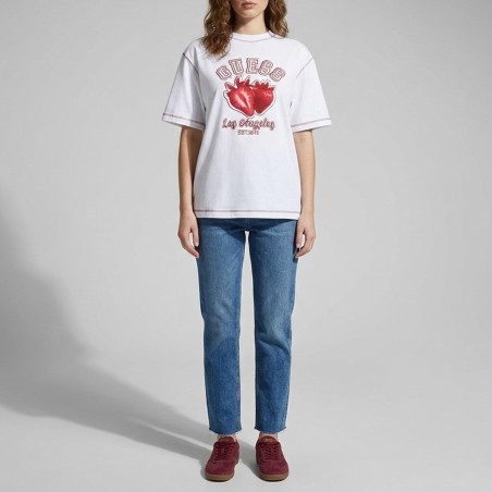 GUESS - T-shirt en coton avec logo