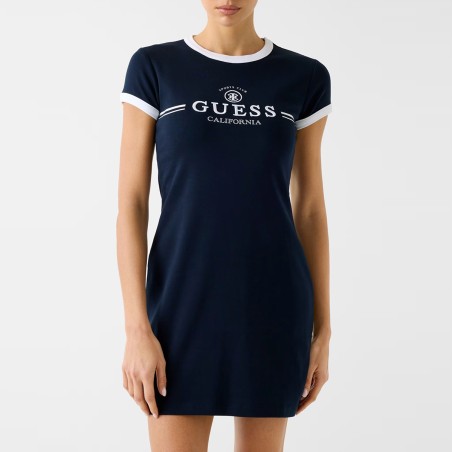 GUESS - Robe à col ras du cou Mila avec logo