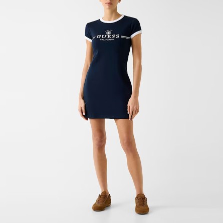 GUESS - Robe à col ras du cou Mila avec logo