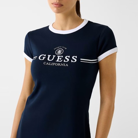 GUESS - Robe à col ras du cou Mila avec logo