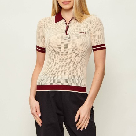 GUESS - Polo Gabry con media cremallera