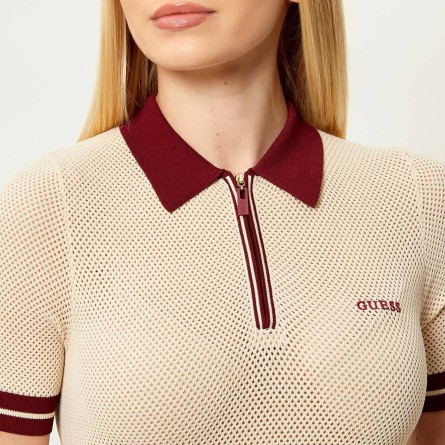 GUESS - Gabry polo shirt with half zipper
