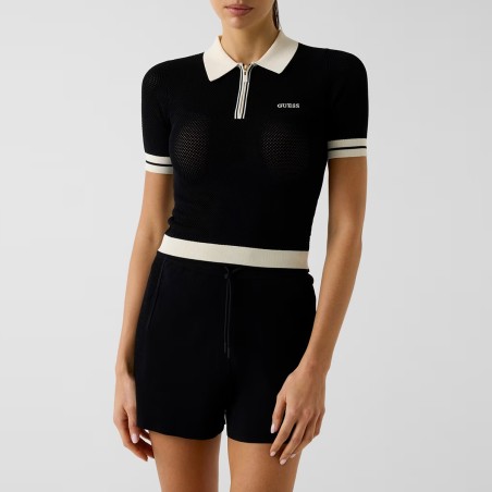 GUESS - Gabry Poloshirt mit halbem Reißverschluss