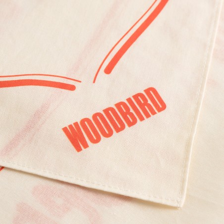 WOODBIRD - Cotton scarf with print