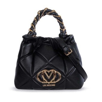 LOVE MOSCHINO - Borsa a mano trapuntata con logo monogramma