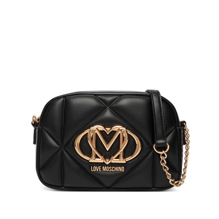 LOVE MOSCHINO - Borsa a spalla trapuntata con logo monogramma