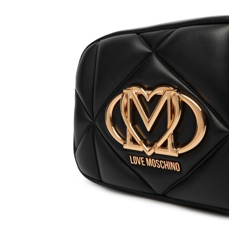 LOVE MOSCHINO - Gesteppte Umhängetasche mit eingraviertem Logo