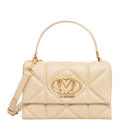 LOVE MOSCHINO - Quilted hand bag with lettering logo