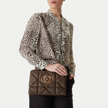 LOVE MOSCHINO - Quilted hand bag with lettering logo