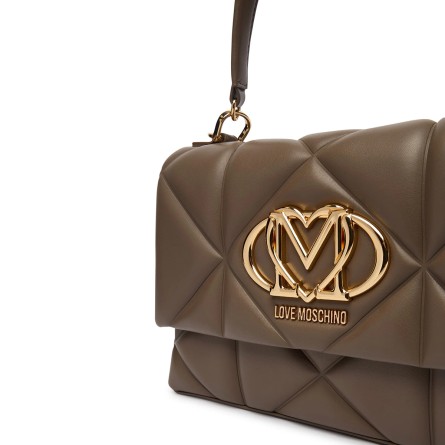 LOVE MOSCHINO - Borsa a mano trapuntata con logo lettering