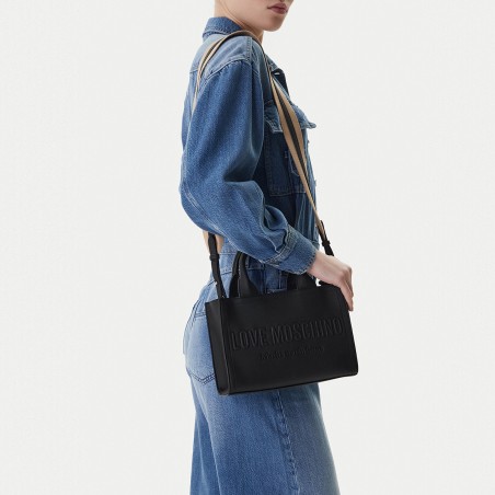 LOVE MOSCHINO - Logo embossed hand bag