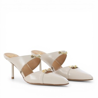 WO MILANO - Sabot in pelle lucida con accessori ornamentali 2