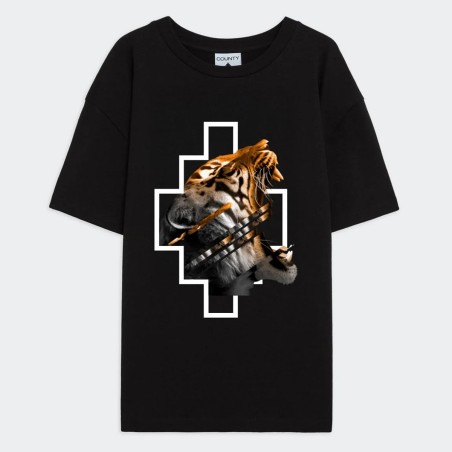 COUNTY OF MILAN - T-Shirt mit Tiger-Aufdruck