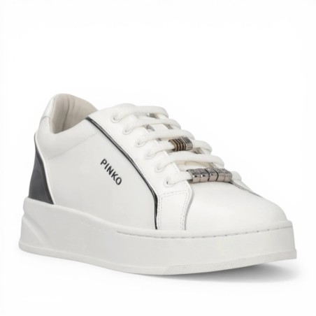 PINKO - Baskets en cuir avec logo