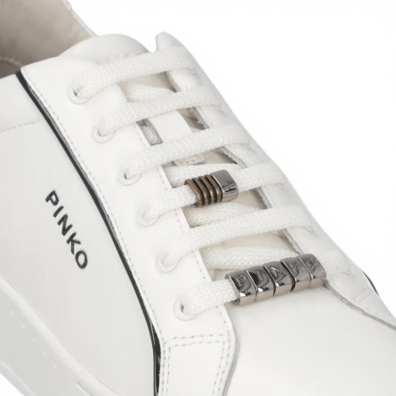 PINKO - Leather sneakers with logo