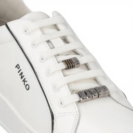 PINKO - Baskets en cuir avec logo