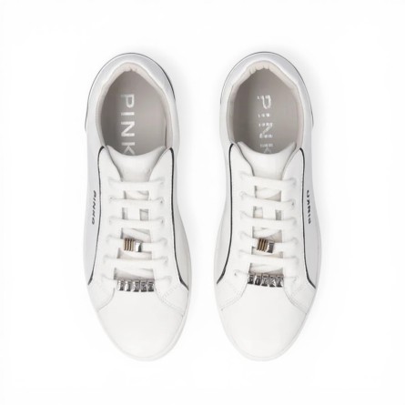 PINKO - Zapatillas de piel con logotipo