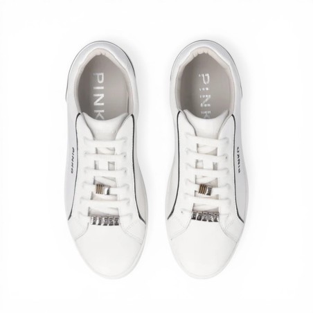 PINKO - Baskets en cuir avec logo