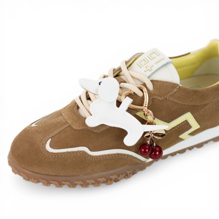 GIO+ - Sneakers in pelle scamosciata con accessori rimovibili