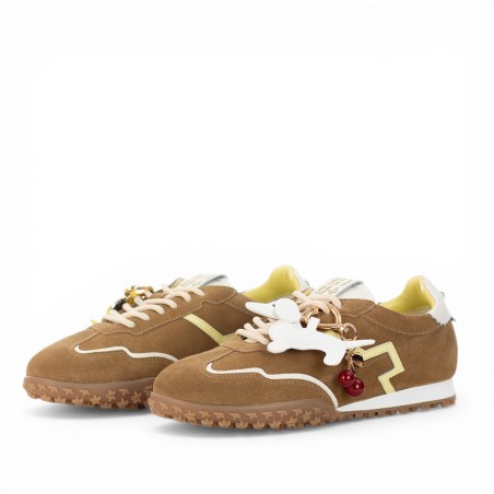 GIO+ - Sneakers in pelle scamosciata con accessori rimovibili