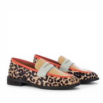 THE GIVER - Mocassino in cavallino leopardato 2