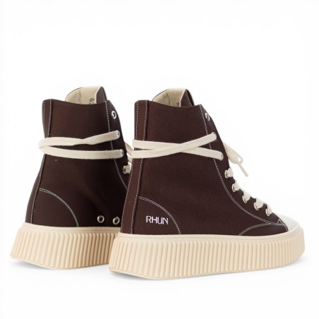 RHUN - Turnschuhe Mid 2001 Treble Braunes Segeltuch