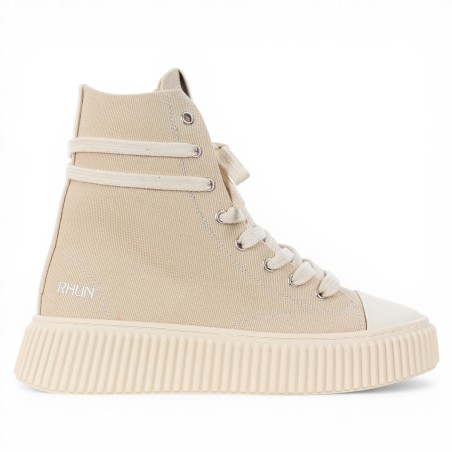 RHUN - Turnschuhe Mid 2001 Treble Beige Segeltuch