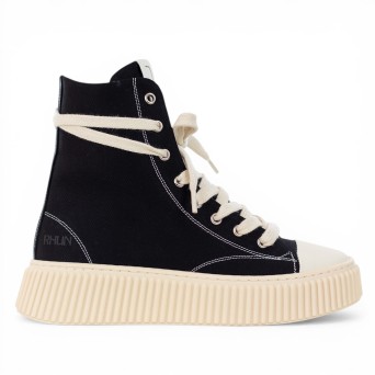 RHUN - Turnschuhe Mid 2001 Treble Schwarzes Segeltuch