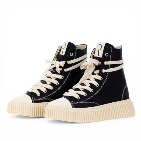 RHUN - Zapatillas Mid 2001 Treble Lona Negra