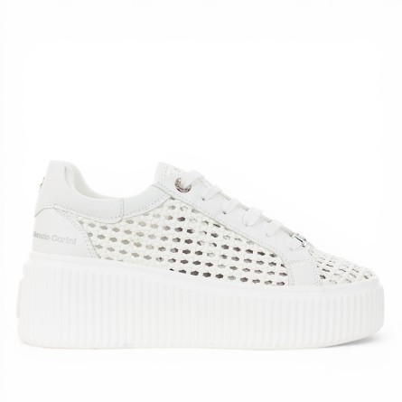 RENATO GARINI - Braided sneakers with logo