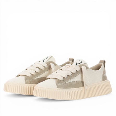 RHUN - Sneakers 2027 Treble Beige Piel flor