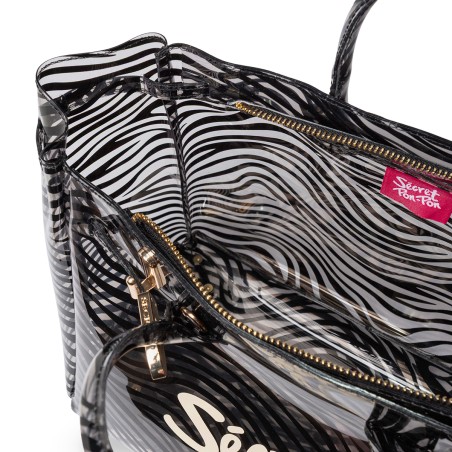 SECRET PON PON - Brigitte Animalier Zebra Handtasche