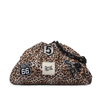 SECRET PON PON - Capri Canvas Animalier Leopard Clutch Bag
