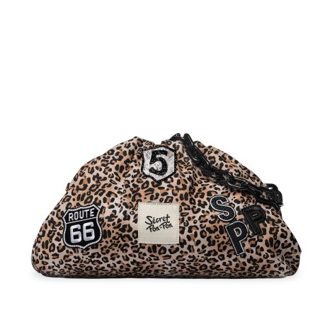 SECRET PON PON - Pochette Capri Canvas Animalier Leopard