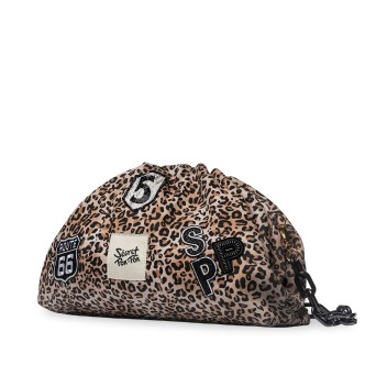 SECRET PON PON - Pochette Capri Canvas Animalier Leopard 2