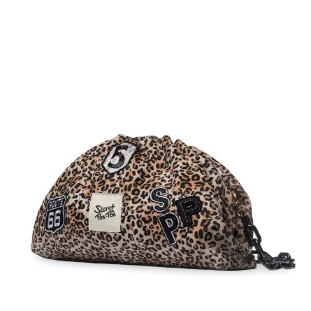 SECRET PON PON - Pochette Capri Canvas Animalier Leopard