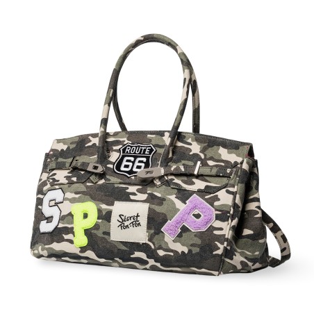 SECRET PON PON - Bolso de hombro Grace Canvas M Camuflaje