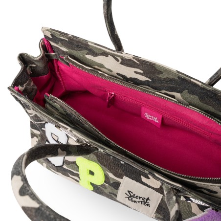 SECRET PON PON - Grace Canvas M Camouflage Umhängetasche