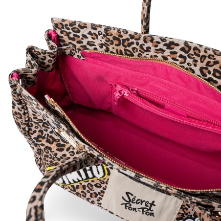 SECRET PON PON - Bolso Grace Canvas L Leopardo