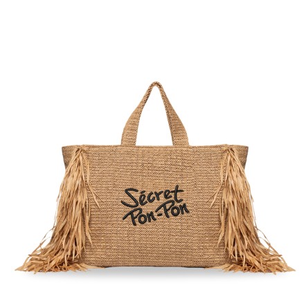 SECRET PON PON - Sac à bandoulière en paille Stephanie L