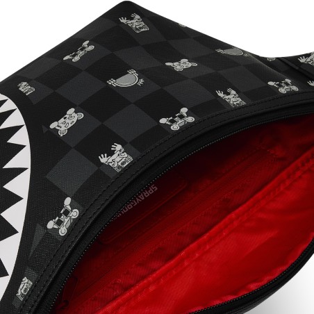 SPRAYGROUND - Bolsa Cinturón Savvy Gris a Cuadros