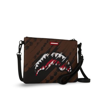 SPRAYGROUND - Haikarierte braune Clutch-Tasche 2