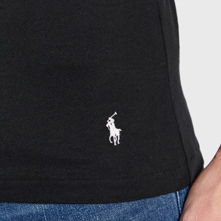 POLO RALPH LAUREN - T-Shirt mit Rundhalsausschnitt und ikonischem gesticktem Logo