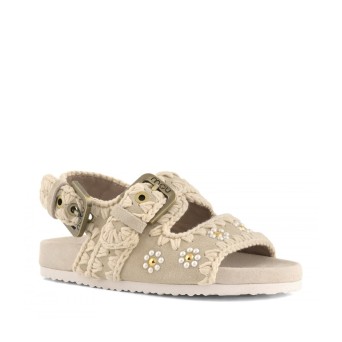 MOU - Bio Kid Sandale mit floralen Nieten 2