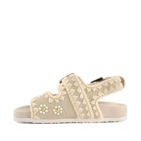 MOU - Bio Kid Sandale mit floralen Nieten