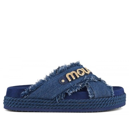 MOU - Sandal Criss-cross Denim